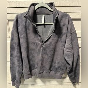 Fabletics Women’s Charcoal Zip-Up Sweater